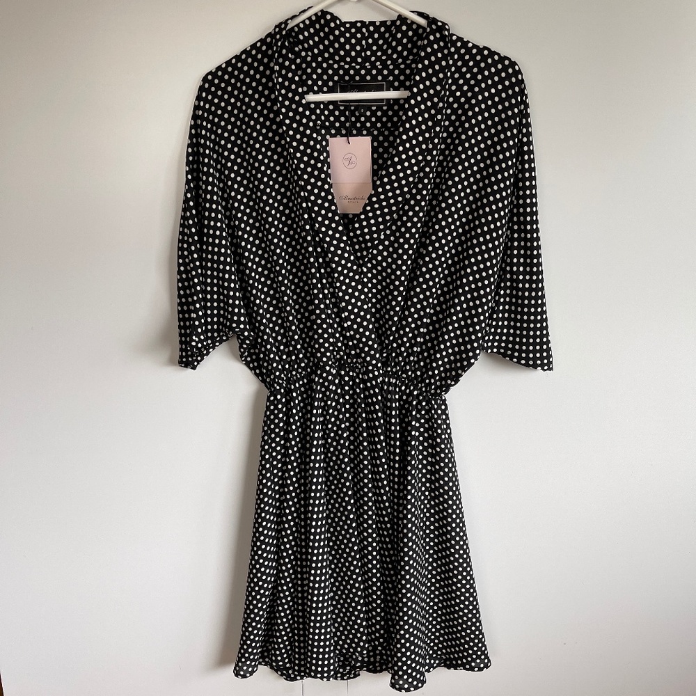 NWT‎ Almatrichi Spain polka dot dress Size Small